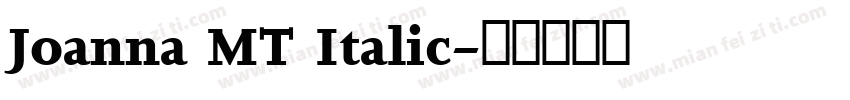 Joanna MT Italic字体转换